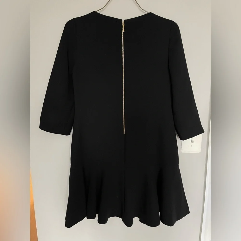 kate spade‎ new york Flounce Crepe Mini Dress in Black 4